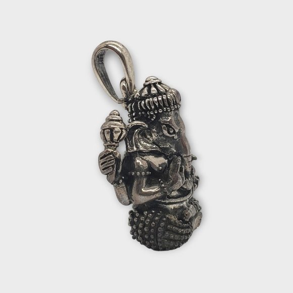Ganesha .925 Silver pendant with ruby - Picture 8 of 12